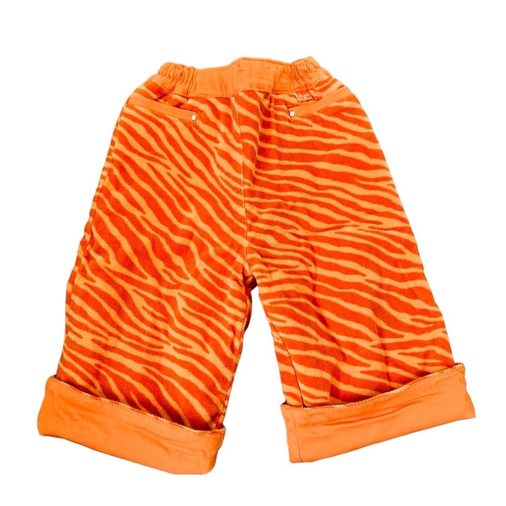 ESCADA***Orange Velvetish Orange Tiger Print Pants***9 Mo. $128